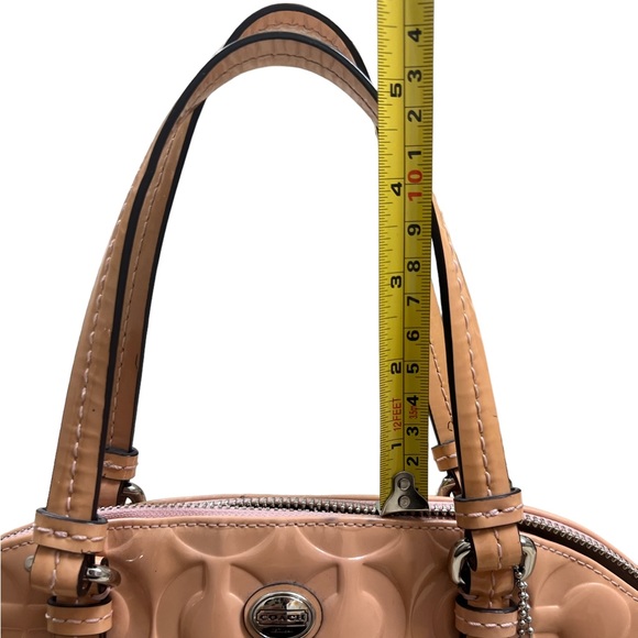 Coach signature Debossed Patent Leather Mini Satchel Crossbody bag - Picture 12 of 16